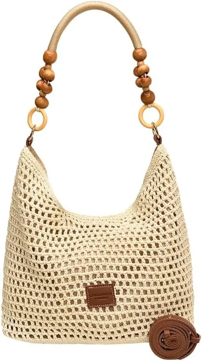 Casual Tote Bags for Women Beach Bag Woven Shoulder Handbag Ladies Cross-body Purses Commuter Travel Satchels 2025