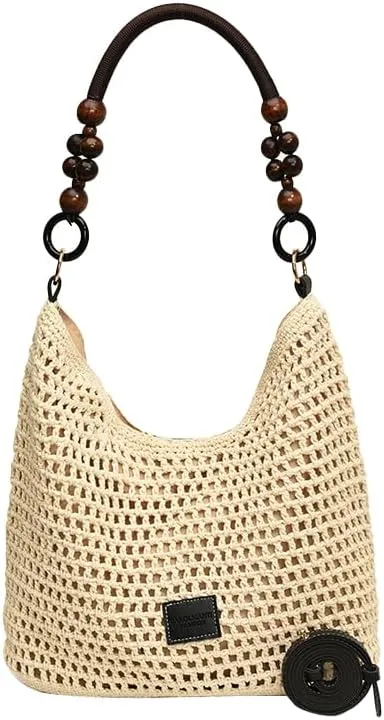 Casual Tote Bags for Women Beach Bag Woven Shoulder Handbag Ladies Cross-body Purses Commuter Travel Satchels 2025