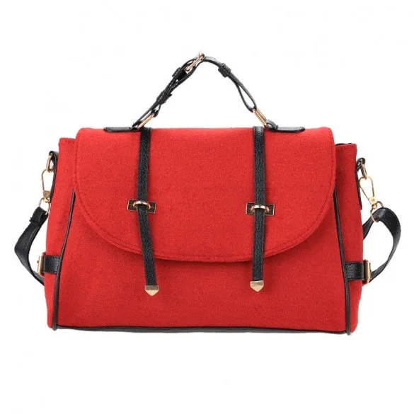 Hot Fashion Women Fleece Handbag Satchel Hasp Closure Casual Party Business Medium Shoulder Bag