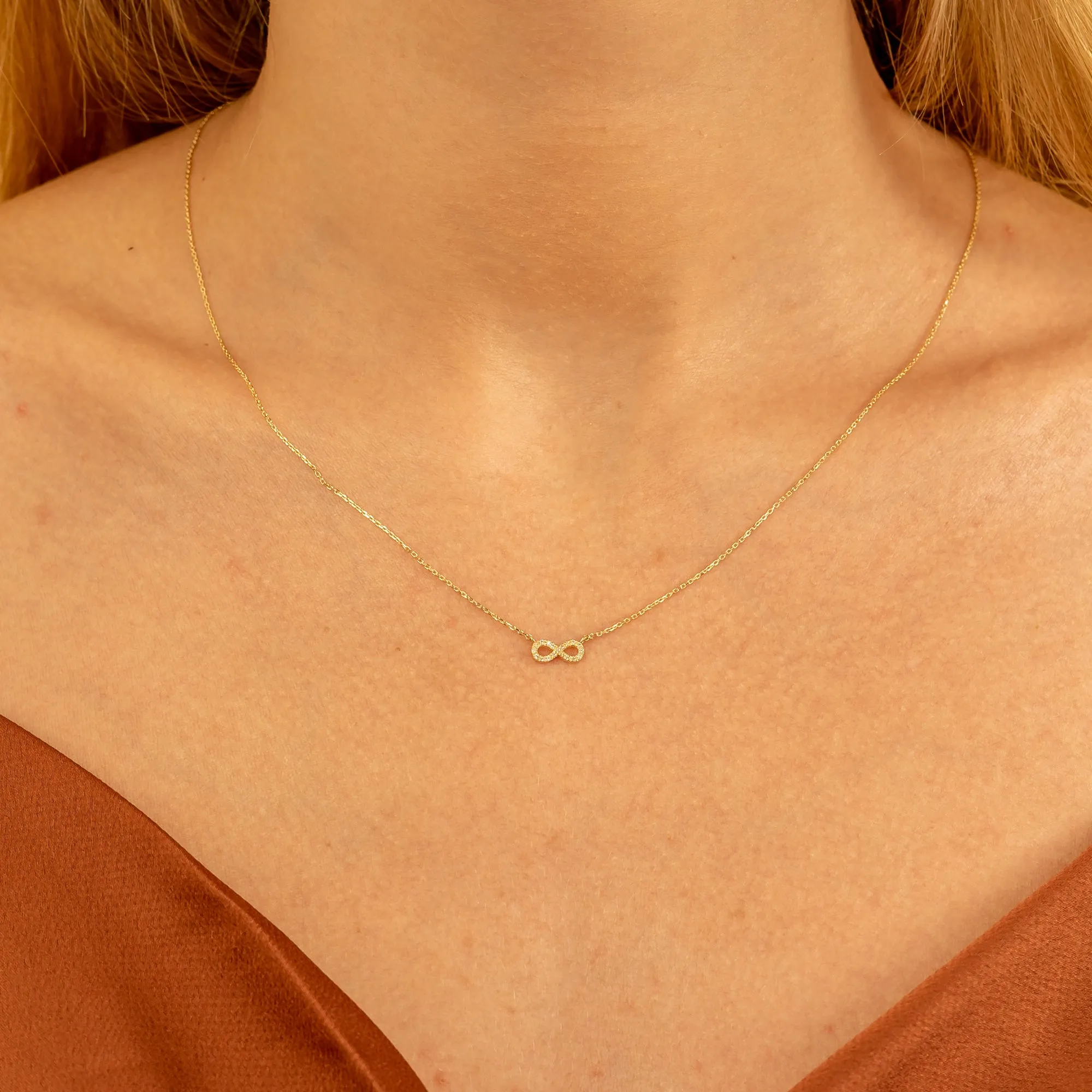 Infinity Diamond Necklace, Abigail