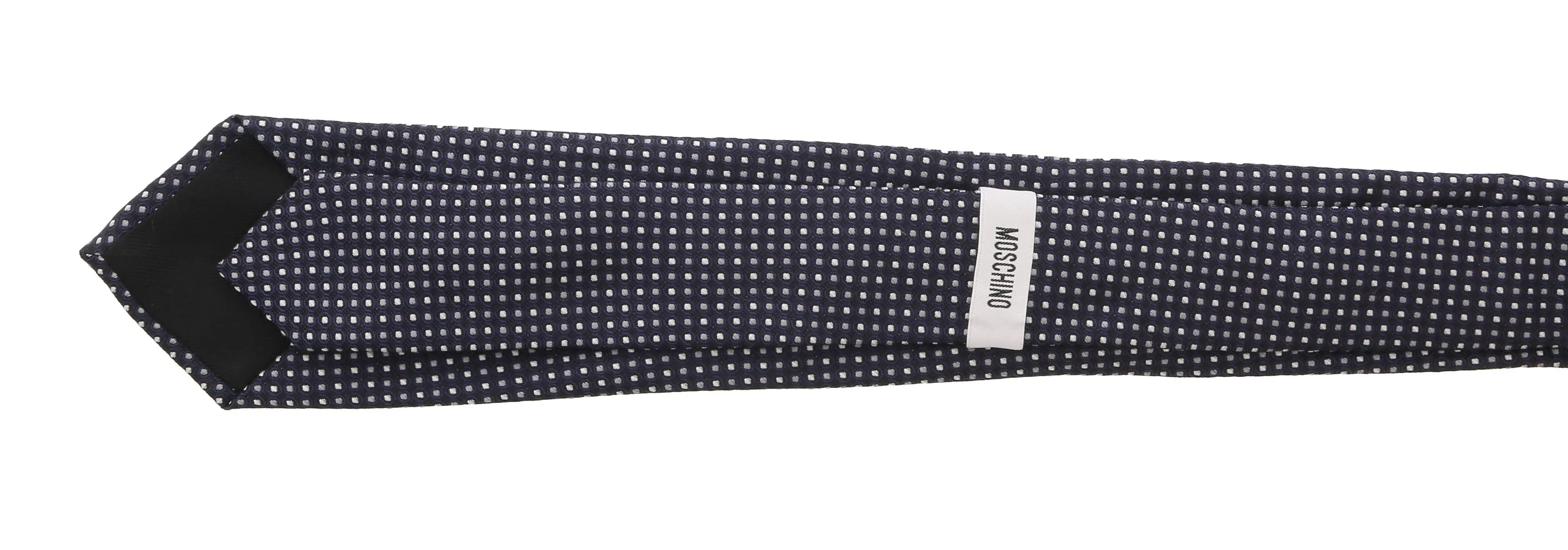 Moschino  Taditional Dot Weave Black Silk Tie