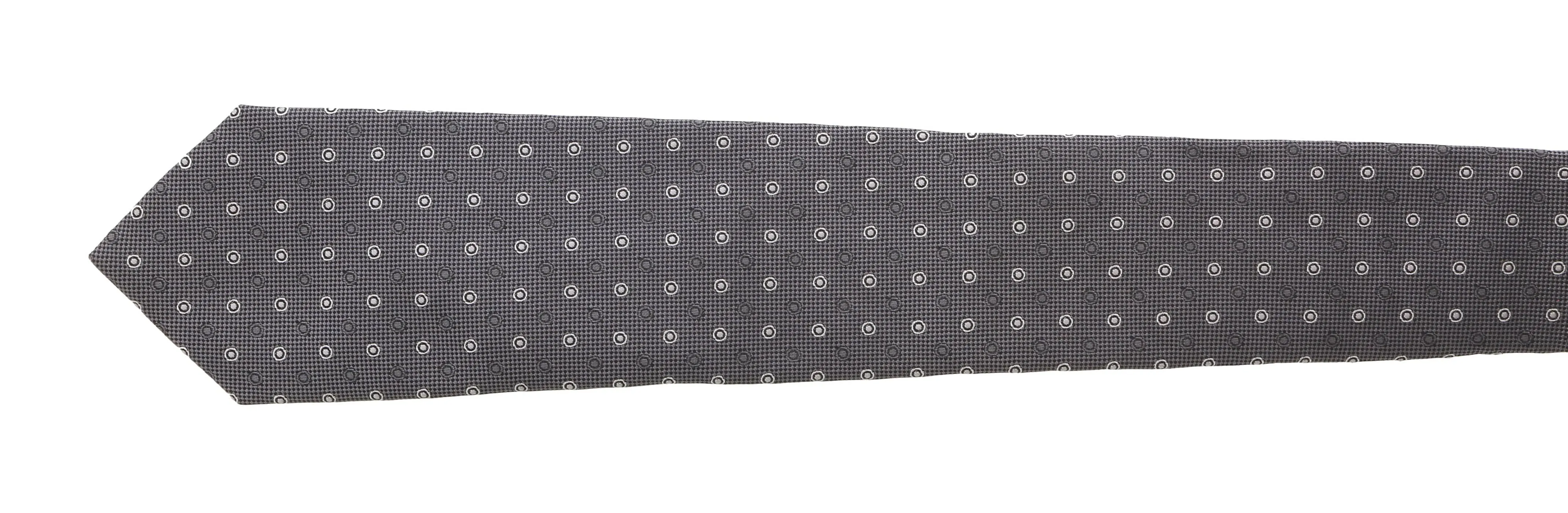 Moschino  Taditional Dot Weave Grey Silk Tie