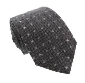 Moschino  Taditional Dot Weave Grey Silk Tie