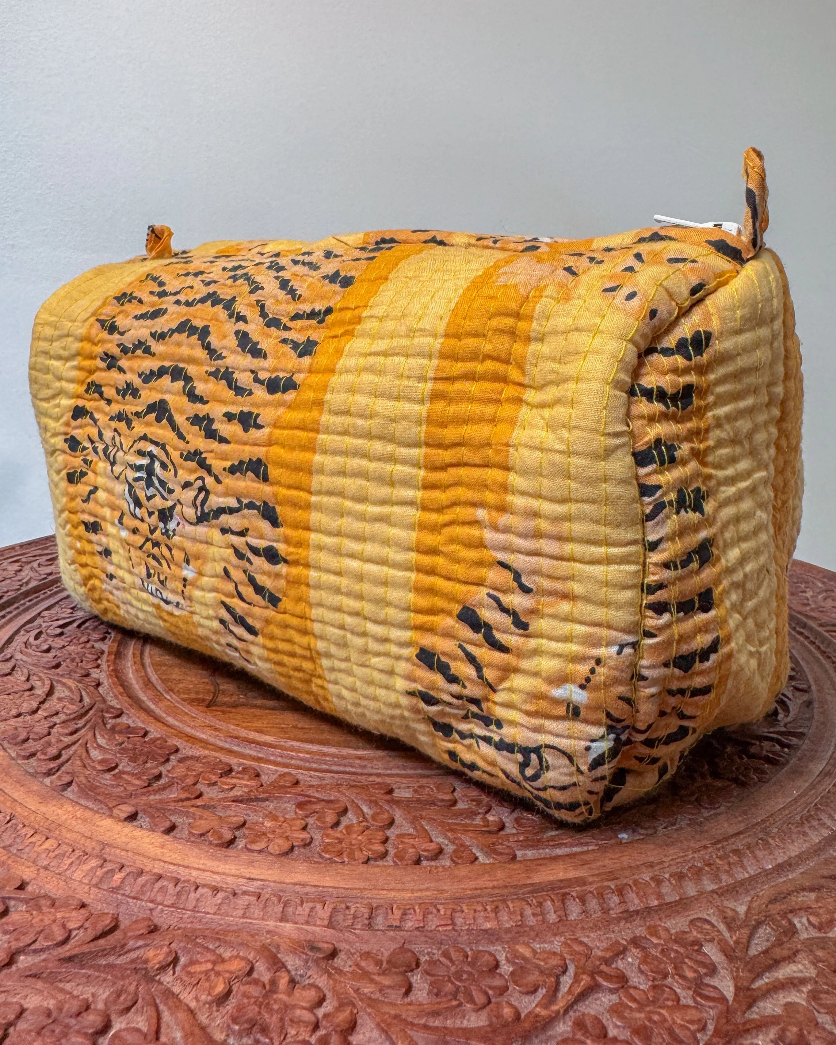 Tiger yellow l Handmade Quilted Cotton Bag