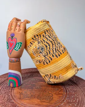 Tiger yellow l Handmade Quilted Cotton Bag