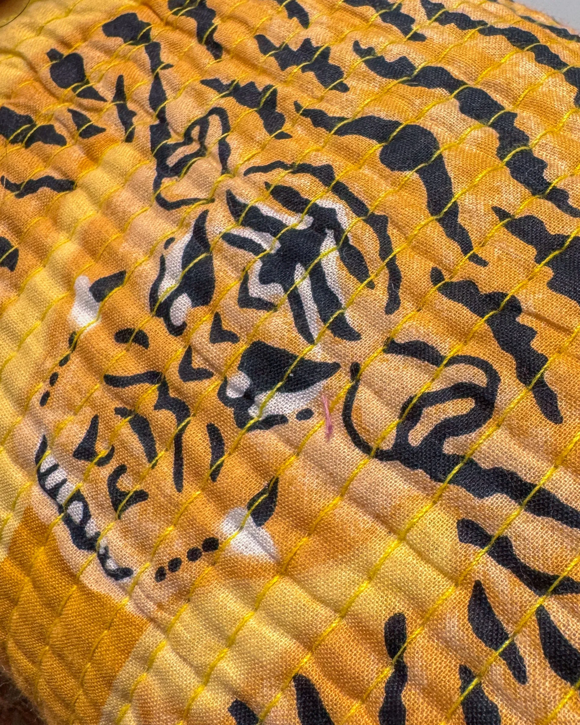 Tiger yellow l Handmade Quilted Cotton Bag