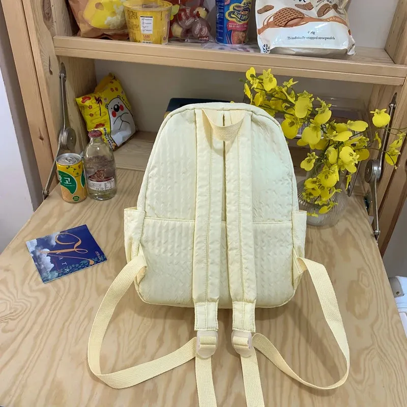 UAKISS  -  Fresh School Bags For Teenage Girls Cute Sweet Backpacks Japan And Korea Small Book Bags Fashion Pink Nylon Satchels