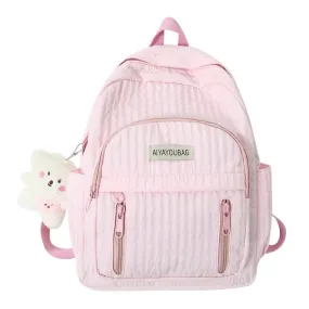 UAKISS  -  Fresh School Bags For Teenage Girls Cute Sweet Backpacks Japan And Korea Small Book Bags Fashion Pink Nylon Satchels