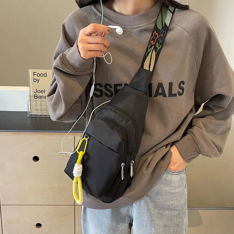 UAKISS  -  Latest Fashion Women Chest Bags Multi Pockets Big Capacity Shoulder Cross Body Bag With Hangings Travelling Sports Satchels 2024