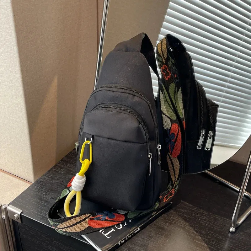 UAKISS  -  Latest Fashion Women Chest Bags Multi Pockets Big Capacity Shoulder Cross Body Bag With Hangings Travelling Sports Satchels 2024