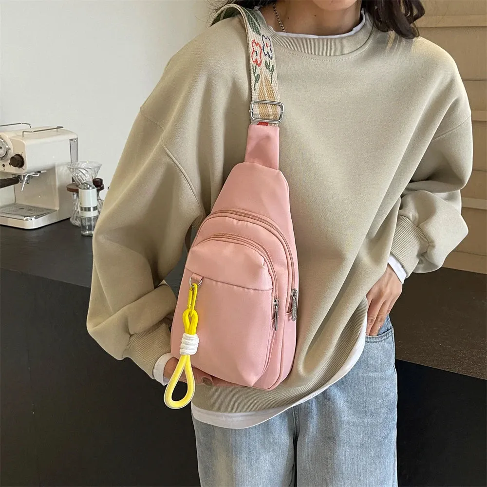 UAKISS  -  Latest Fashion Women Chest Bags Multi Pockets Big Capacity Shoulder Cross Body Bag With Hangings Travelling Sports Satchels 2024
