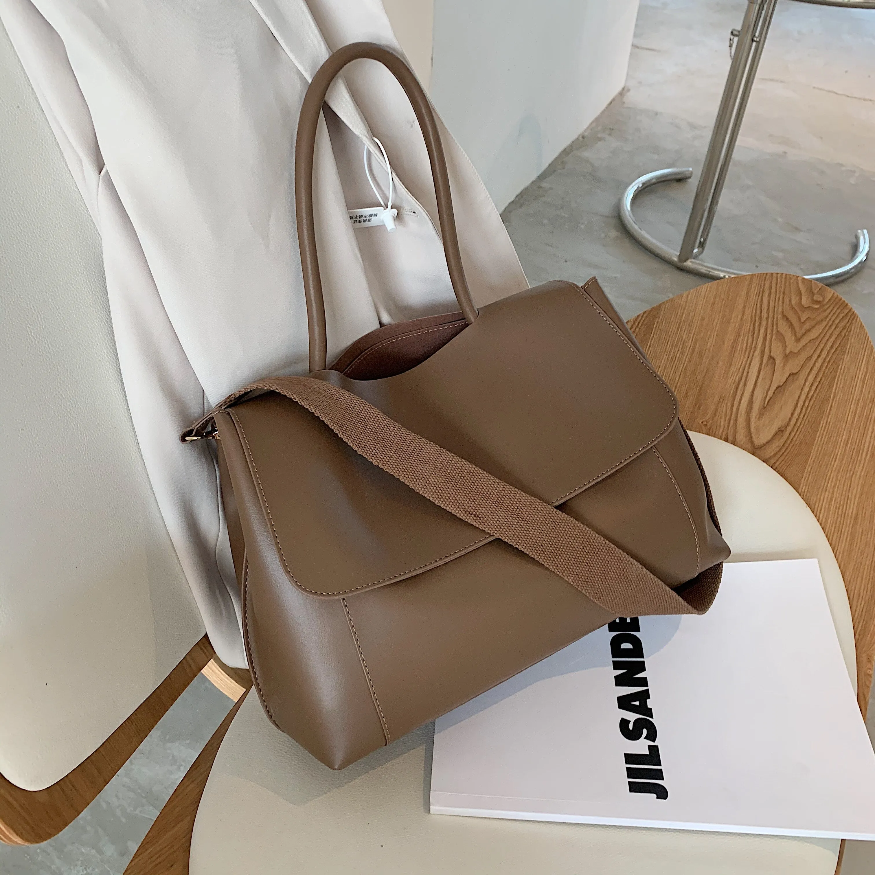 Vvsha Big Capacity PU Leather Handbag For Women 2022 Tend Branded Large Shoulder Lady Crossbody Purses